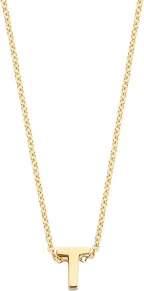 Blush Collier met Hanger 3155YGO_T 14k Geelgoud met de letter T 42cm Goud