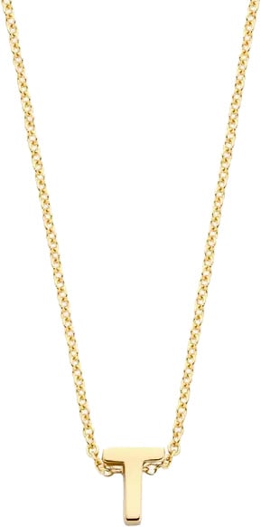Blush Collier met Hanger 3155YGO_T 14k Geelgoud met de letter T 42cm Goud