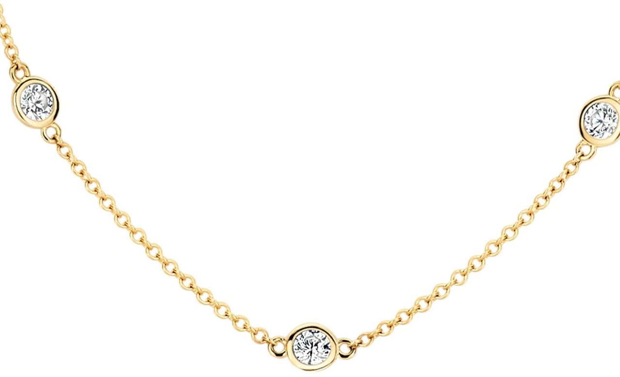 Blush Blush Collier 3172YZI 14k geelgoud met zirkonia's Divers