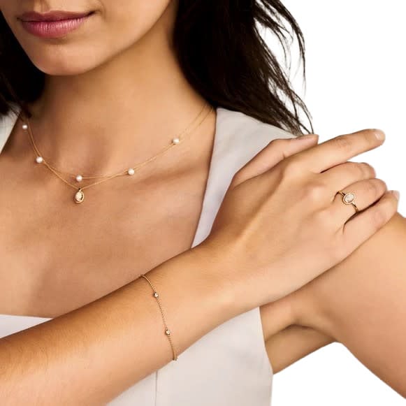 Blush Collier 3185YPW 14k Geelgoud met Parels 42cm Goud