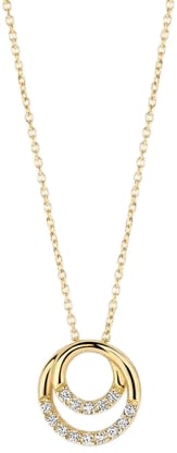 Blush Blush Collier 3193YZI 14k Geelgoud Rondjes met Zirkonia 42cm Goud