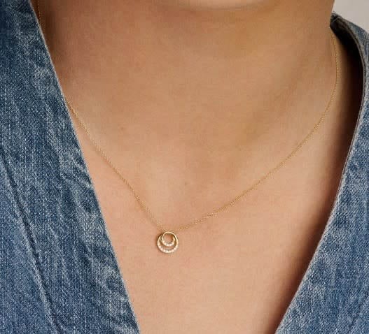 Blush Blush Collier 3193YZI 14k Geelgoud Rondjes met Zirkonia 42cm Goud