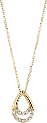 Blush Collier 3195YZI 14k Geelgoud Druppel met Zirkonia 42cm Goud