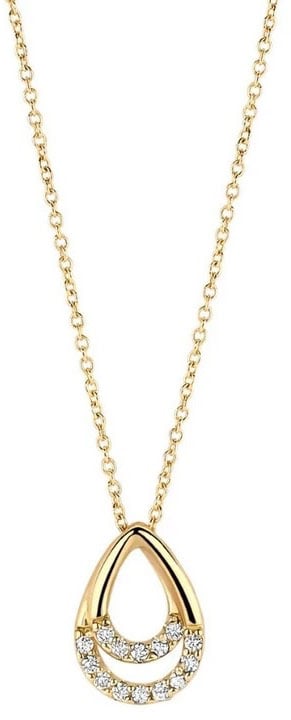 Blush Blush Collier 3195YZI 14k Geelgoud Druppel met Zirkonia 42cm Goud