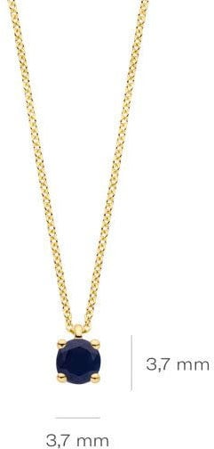 Blush Blush Collier 3200YBS September 14K Geelgoud met Blauwe Saffier 3.7mm 42cm Divers