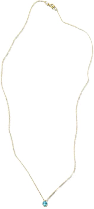 Blush Blush Collier 3200YBT Maart 14k Geelgoud met Blauwe Topaas 42m Goud