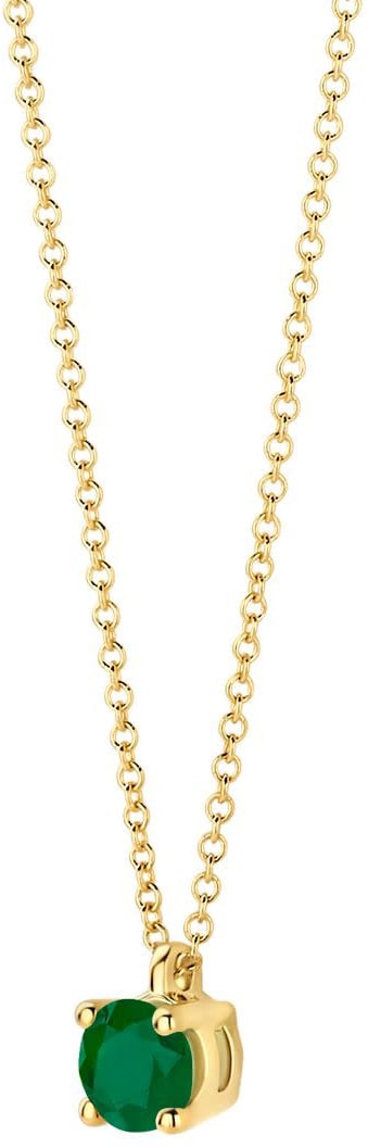 Blush Blush Collier 3200YEM Mei 14k Geelgoud met Emerald 42cm Divers
