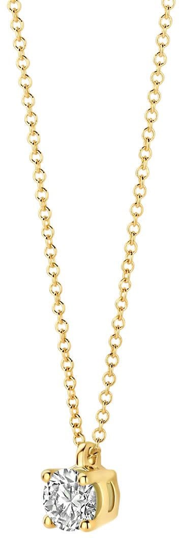 Blush Blush Collier 3200YLG April 14k Geelgoud met 0.25crt Labgrown Diamant 42cm Divers