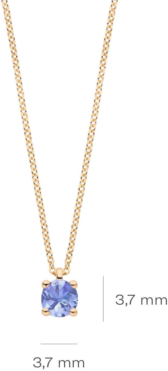 Blush Blush Collier 3200YTZ December 14k Geelgoud met Tanzaniet 42cm Divers