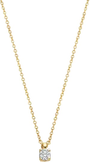 Blush Collier met Hanger 3610YDI 14k Geelgoud 0,05crt G SI Briljant geslepen Diamant 42cm Goud