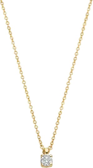 Blush Collier met Hanger 3610YDI 14k Geelgoud 0,05crt G SI Briljant geslepen Diamant 42cm Goud