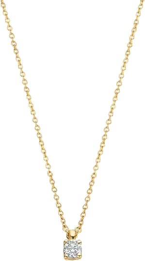 Blush Collier met Hanger 3610YDI 14k Geelgoud 0,05crt G SI Briljant geslepen Diamant 42cm Goud