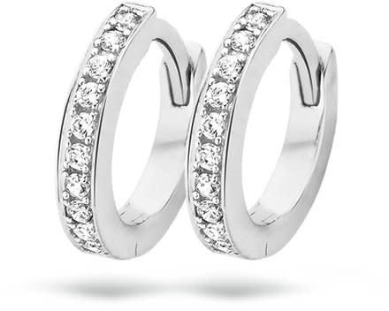 Blush 7129WZI Oorbellen 14 krt witgoud met zirkonia Divers