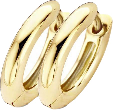 Blush Blush Oorringen 7133YGO Oorbellen 14k Geelgoud Glad 2mm x 13mm Divers