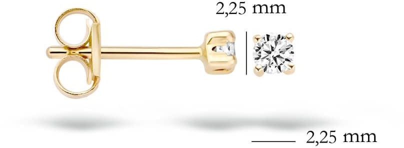 Blush 7138YZI Oorbellen 14 krt geelgoud met zirkonia Divers