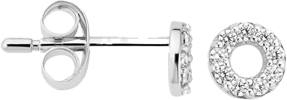 Blush 7193WZI Oorbellen 14 krt witgoud met zirkonia Zilver