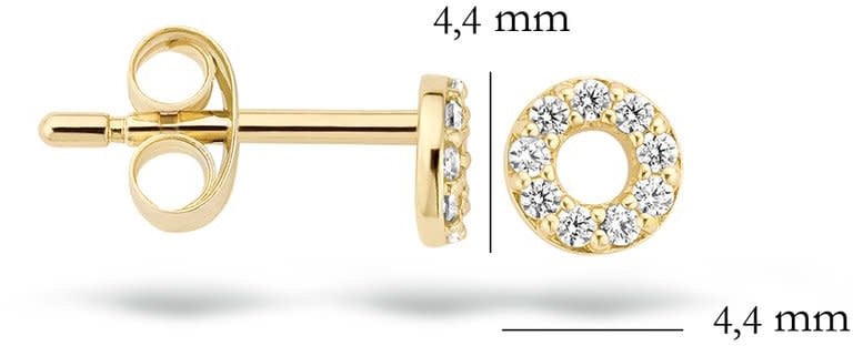 Blush 7193YZI Oorbellen 14 krt geelgoud met zirkonia Divers