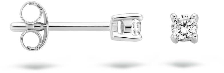Blush 7211WZI Oorbellen 14 krt witgoud met zirkonia Zilver