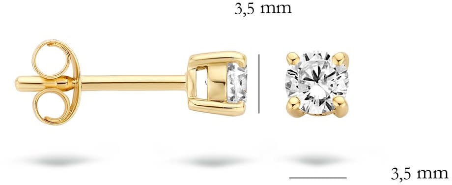 Blush 7212YZI Oorbellen 14 krt geelgoud met zirkonia Divers
