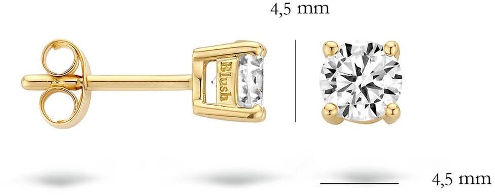 Blush 7213YZI Oorbellen 14 krt geelgoud met zirkonia Divers