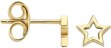 Blush Blush Oorbellen 7248YGO Oorstekers 14k Geelgoud Sterretjes Open 4,8mm Goud