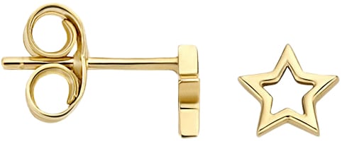 Blush Blush Oorbellen 7248YGO Oorstekers 14k Geelgoud Sterretjes Open 4,8mm Goud