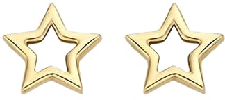 Blush Blush Oorbellen 7248YGO Oorstekers 14k Geelgoud Sterretjes Open 4,8mm Goud