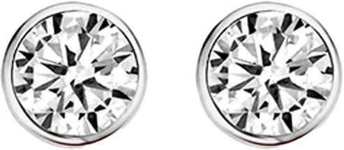 Blush Blush Oorbellen 7257WZI Oorstekers 14k Witgoud met Briljant geslepen Zirkonia 4.3mm Divers