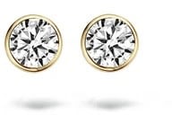 Blush Blush Oorbellen 7257YZI Oorstekers 14k Geelgoud met Briljant geslepen Zirkonia 4.3mm Divers