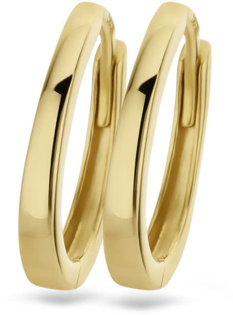 Blush Blush Oorbellen 7278YGO Oorringen 14kr Geelgoud Ovaal Glad 2.8mm x 16.6mm Divers