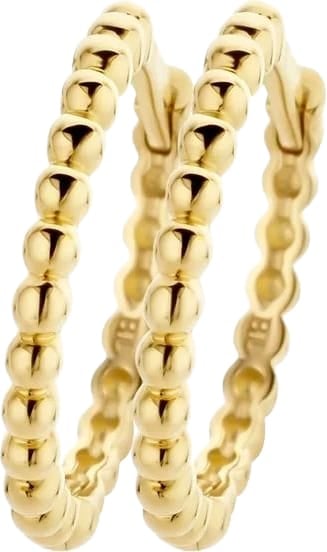 Blush Oorbellen 7290YGO Oorringen 14kr Geelgoud met Bolletjes Motief Goud