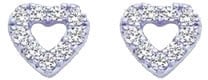 Blush Blush Oorbellen 7299WZI Oorstekers 14k Witgoud Hart met Briljant geslepen Zirkonia Divers