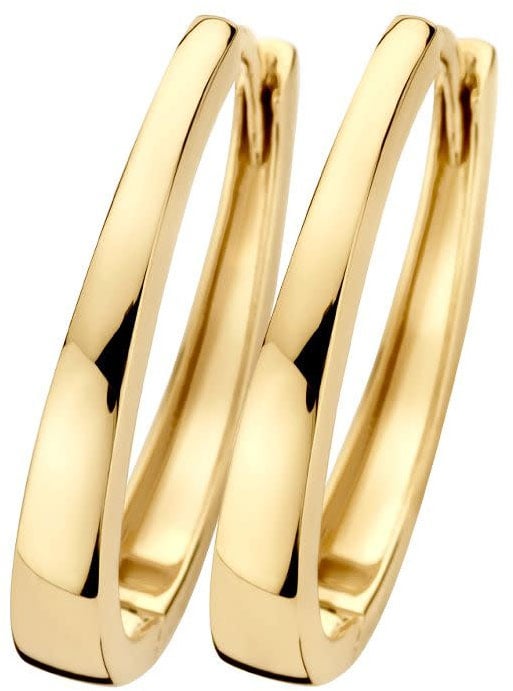 Blush Blush Oorbellen 7303YGO Oorringen 14k Geelgoud Ovaal 3.1mm x 19.5mm Goud