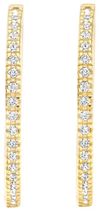 Blush Blush Oorbellen 7306YZI 14k Geelgouden met Zirkonia 1.5mm x 20mm Divers