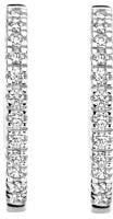 Blush Blush Oorbellen 7309WZI Oorringen 14k Witgoud met Briljant geslepen Zirkonia 1.5mm x 14mm Divers