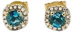 Blush Blush Oorbellen 7629YDL 14k Geelgoud 2x 0,05crt G SI Diamant en Blue Topaz Divers