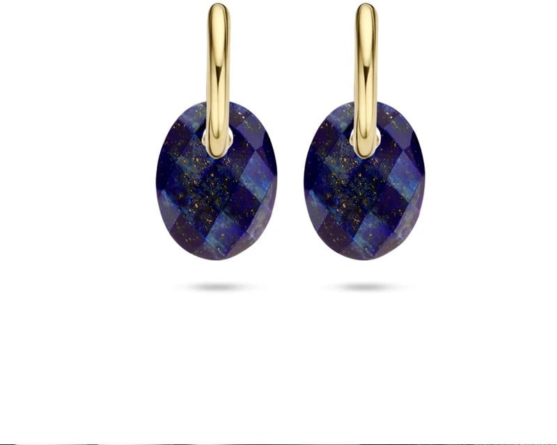 Blush Blush Oorbedels 810LAPO Middel Blauw Lapis 12mm x 20mm Divers