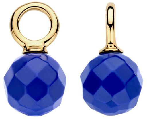 Blush Blush Oorbedels 9046YLA 14k Geelgoud voor aan Oorringen Lapis Blauw