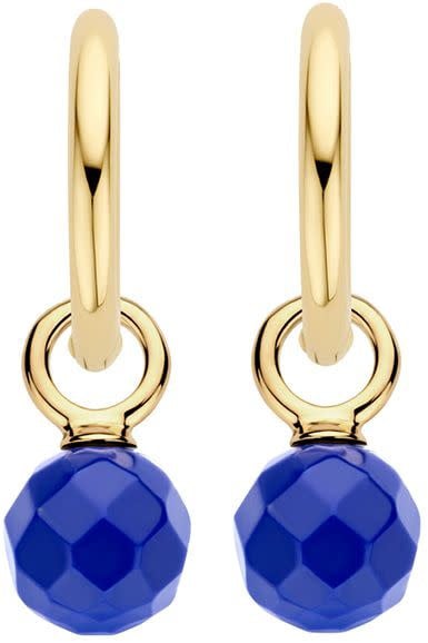 Blush Blush Oorbedels 9046YLA 14k Geelgoud voor aan Oorringen Lapis Blauw