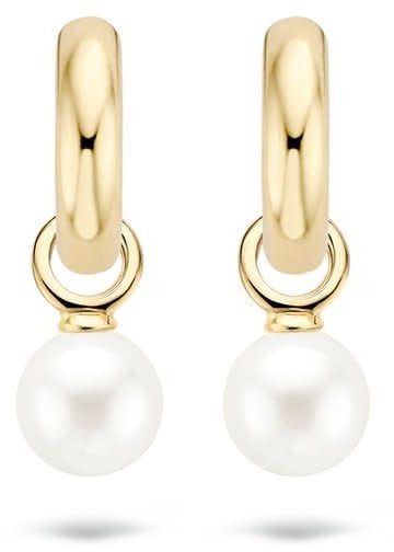 Blush 9046YPW Oorbelbedels 14 krt geelgoud met Swarovski parel Goud