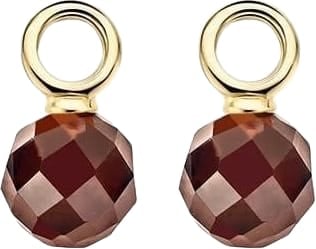 Blush 9046YZK oorbedel 14krt goud met bruin kristal Goud