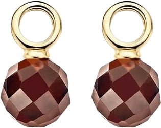 Blush 9046YZK oorbedel 14krt goud met bruin kristal Divers