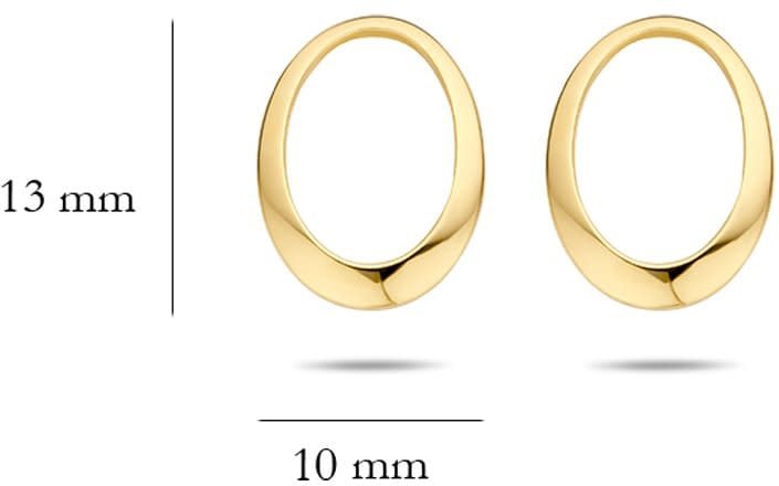 Blush Blush Oorbedels 9050YGO 14k Geelgoud Ovale Ringen 10mm x 13mm Divers