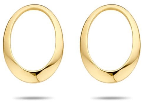 Blush Blush Oorbedels 9050YGO 14k Geelgoud Ovale Ringen 10mm x 13mm Divers