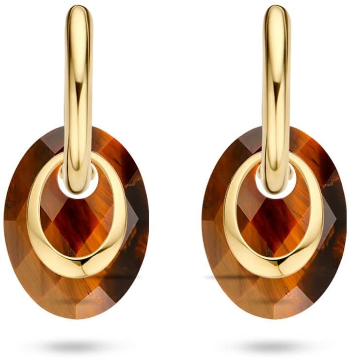 Blush Blush Oorbedels 9050YGO 14k Geelgoud Ovale Ringen 10mm x 13mm Divers