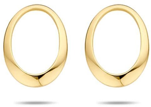 Blush Blush Oorbedels 9050YGO 14k Geelgoud Ovale Ringen 10mm x 13mm Divers