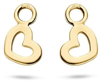 Blush Blush Oorbedels 9057YGO 14k Geelgoud Hartjes Open 8,6mm x 5mm Goud