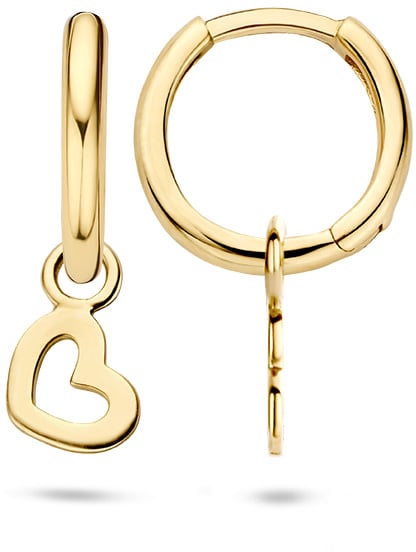 Blush Blush Oorbedels 9057YGO 14k Geelgoud Hartjes Open 8,6mm x 5mm Goud