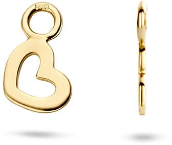 Blush Blush Oorbedels 9057YGO 14k Geelgoud Hartjes Open 8,6mm x 5mm Goud