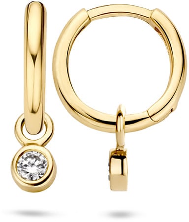Blush Blush Oorbedels 9058YZI 14k Geelgoud met Briljant geslepen Zirkonia Goud